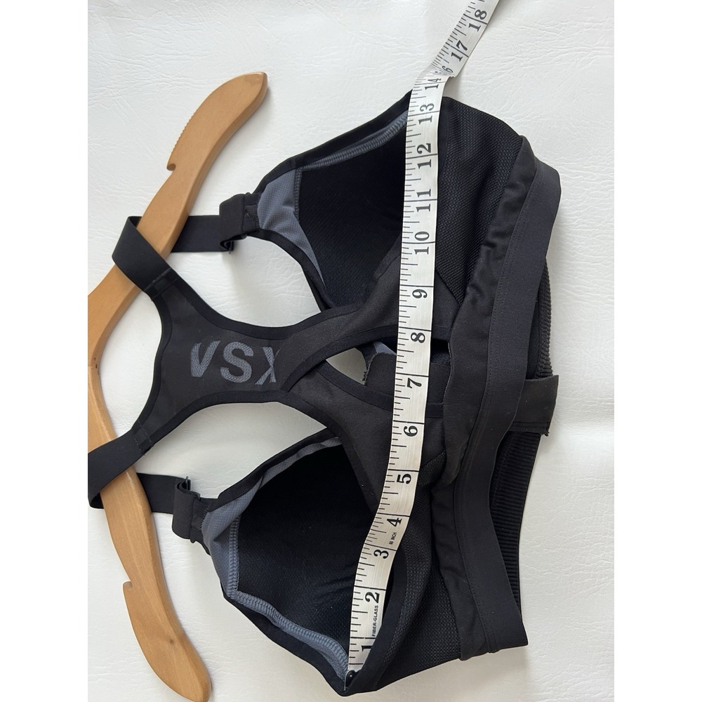 Victoria's Secret VSX Sport Womens 36C Black Zip Front Padded Bra Activewear - Picture 12 of 12